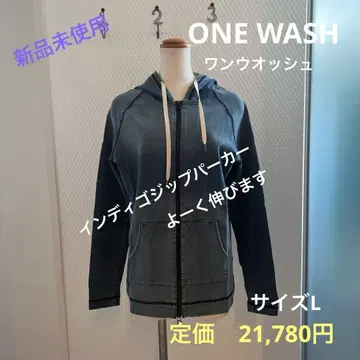 후드티 인디고 지퍼 후드티 새상품 원 워시 ONE WASH L