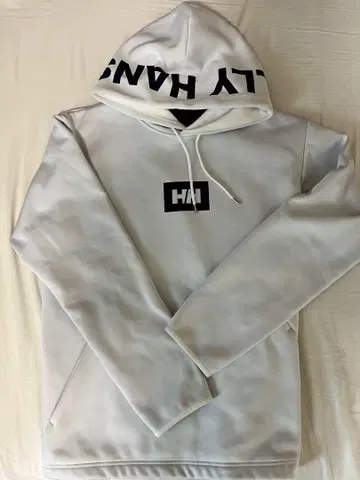 Helly Hansen 화이트 후드 부착 후드티 L