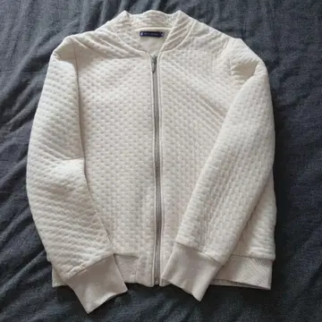 PETIT BATEAU 프티바토 화이트 가디건 S 퀼팅 지퍼