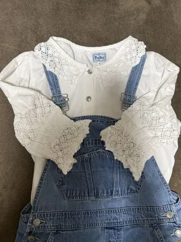 최종 앤티크 빈티지 유럽 블라우스 크로셰 레이스