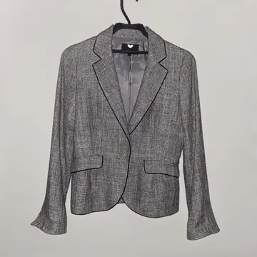 그레이 체크 무늬 블레이저