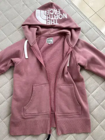 THE NORTH FACE 핑크 후드 부착 후드티 S