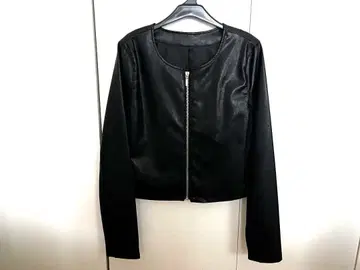 새상품 미사용 노카라 페이크 가죽 자켓