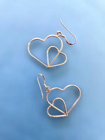 하트 귀걸이~미사용~silver925