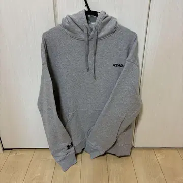 NERDY 그레이 후드 부착 후드티