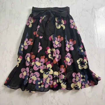 SONIA RYKIEL 소니아 리키엘 플라워 모티브 플레어 스커트 40