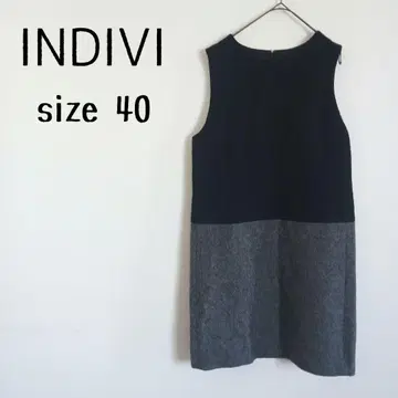 [인디비 INDIVI] 울 절개 슬리브리스 원피스 성숙/러블리 겨울