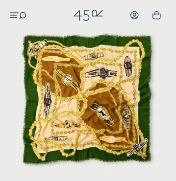 45R 수피마 오가닉 하바나 보자기 그린 대형 스톨