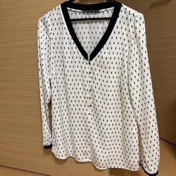 ZARA BASIC 다이아몬드 패턴 긴팔 셔츠