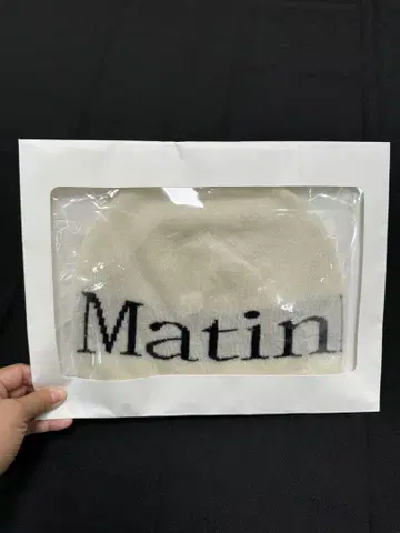 Matin 니트 모자 화이트
