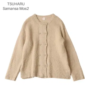 TSUHARU Samansa Mos2 더블 버튼 니트 가디건