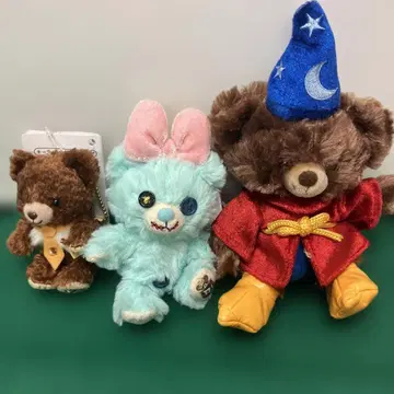 (10-46)Disney 유니베어시티 키체인 봉제 인형 3체 미사용품