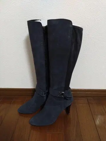 긴자 카네마츠 블루 그레이 롱 부츠