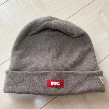 FTC NEWERA 비니 니트 모자 BOX LOGO 베이지