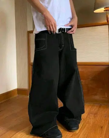 재입고 와이드 팬츠 배기 데님 리지드 느낌