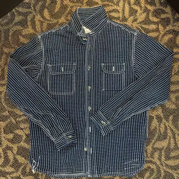 SAMURAI JEANS 자가드 원단 워크 셔츠