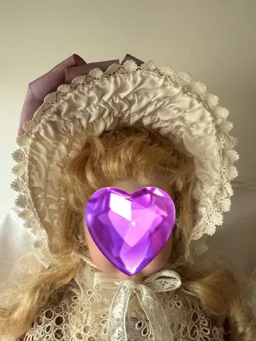빅토리아풍 레이스 달린 보닛 큰 아이용