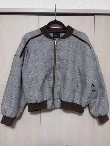 MELANGE 체크 무늬 아우터