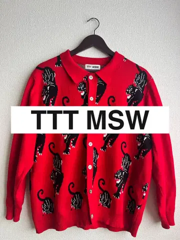 TTT MSW Panther Knit Cardigan(M)RED
