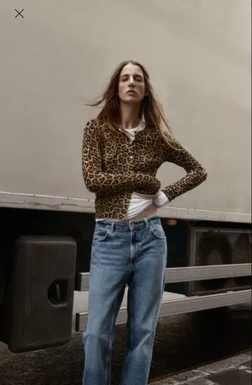 ZARA 자라 애니멀 무늬 가디건