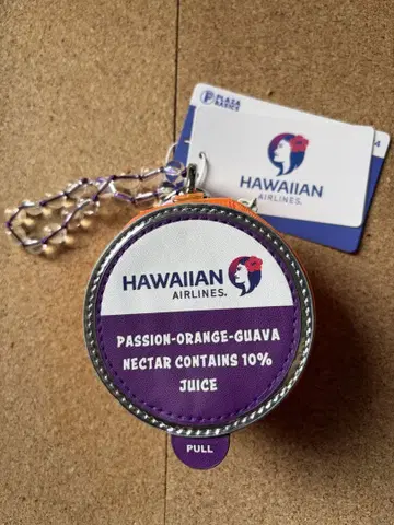 HAWAIIAN AIRLINES 하와이안항공 참 파우치 POG 주스