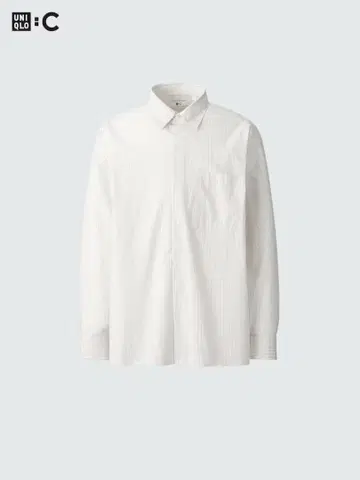 브로드 오버사이즈 스트라이프 셔츠 UNIQLO C