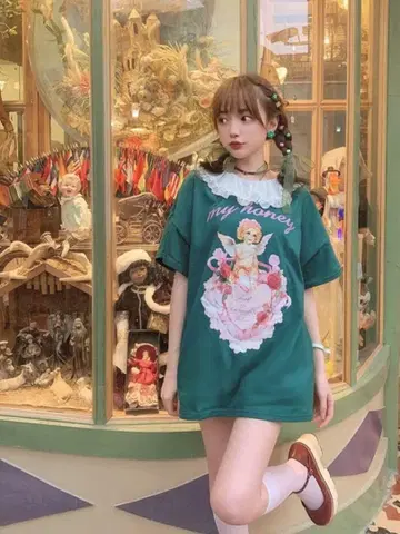 엔젤 하트 빅 T셔츠