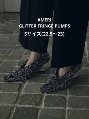 AMERI GLITTER FRINGE PUMPS S(22.5~23)
