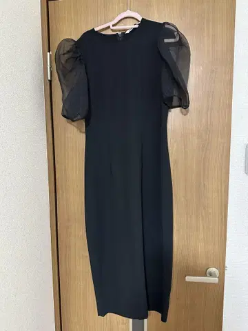 ZARA 시스루 벌룬 슬리브 롱 원피스 드레스