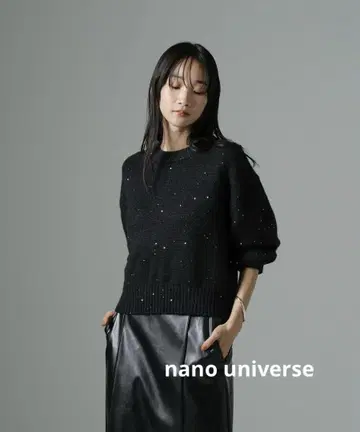 스팽글 라메 니트 풀오버