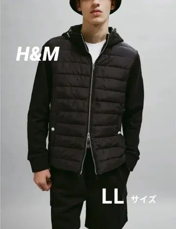 H&M 레귤러 핏 하이브리드 후드티 후드 부착 자켓 남성용