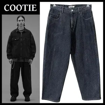 새상품급 22AW 쿠티 5 포켓 배기 데님 팬츠 블랙 페이드