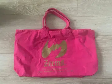 Zeems 핑크 토트백 골드 로고