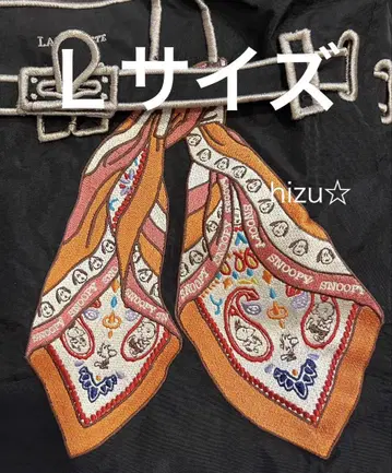 새상품 미사용 라쿠제트 스누피 백 스카프 블랙 L