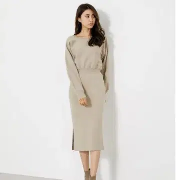 rienda 백리본 니트 원피스