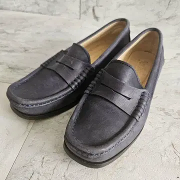 YES indeed 로퍼 천연 가죽 23.5cm 네이비