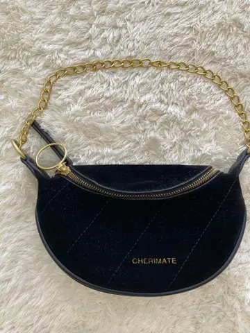 CHERIMATE 숄더 원숄더 2way 백 블랙 펠트 소재