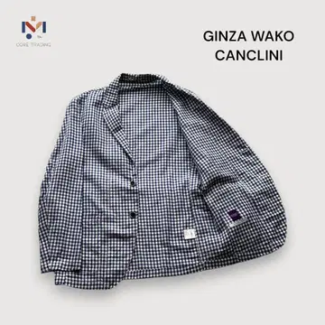 긴자 와코 x CANCLINI 깅엄 체크 테일러드 자켓