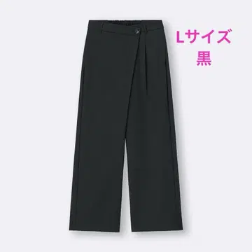 [ 새상품 ] GU 랩 슬랙스 L 블랙