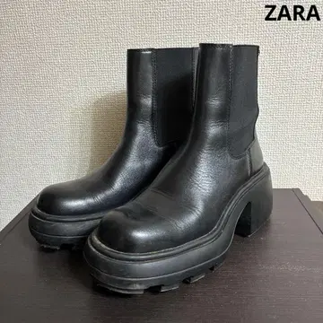 ZARA 사이드 고어 부츠 통굽 36