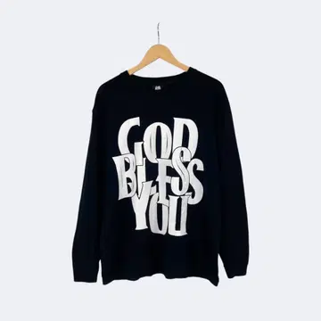 GOD BLESS YOU 긴팔 티셔츠 양면 프린트