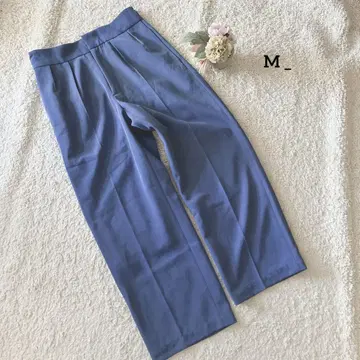 엠언더바 M 캐주얼 와이드 팬츠 [1] 블루 오피스 캐주얼