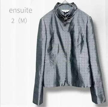 엔스위트 광택감과 스탠딩 칼라 집업 자켓 / M 사이즈 / 새상품급