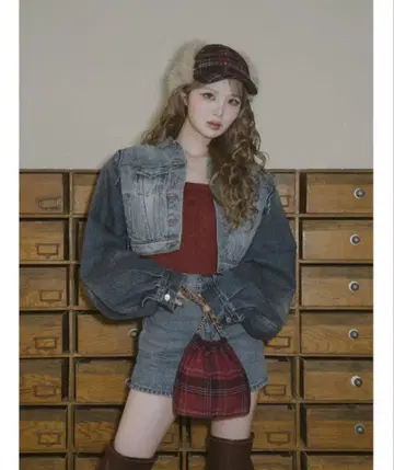 Darich 웨스턴 요크 숏 데님 자켓