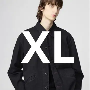 UNIQLO U 오버 사이즈 컬러 데님 자켓 블랙 XL