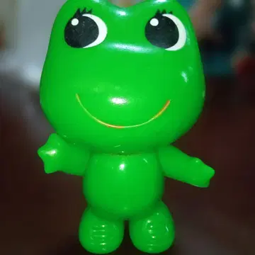 그린 컬러 개구리 피규어 약 10cm