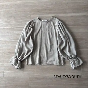 24AW BEAUTY&YOUTH 볼륨 슬리브 콤비 풀오버 2