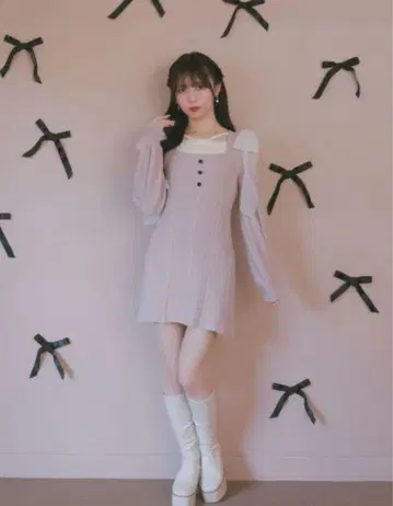 evelyn 하트 오프숄더 리본 op