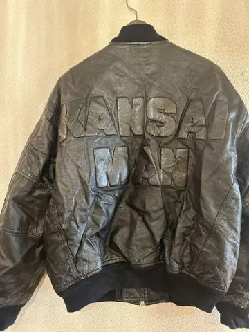 KANSAI MAN leather bomber jacket 80s