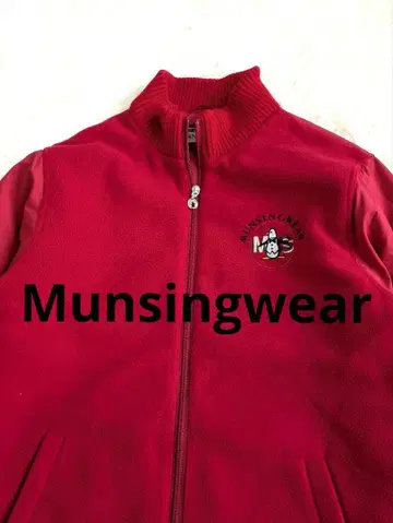 Munsingwear 플리스 블루종 90s 레트로 펭귄 로고 남성용